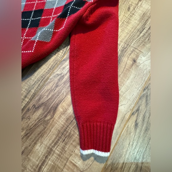 Boys Argyle Patterned 3/4 Zip Pullover Sweater - Picture 3 of 6